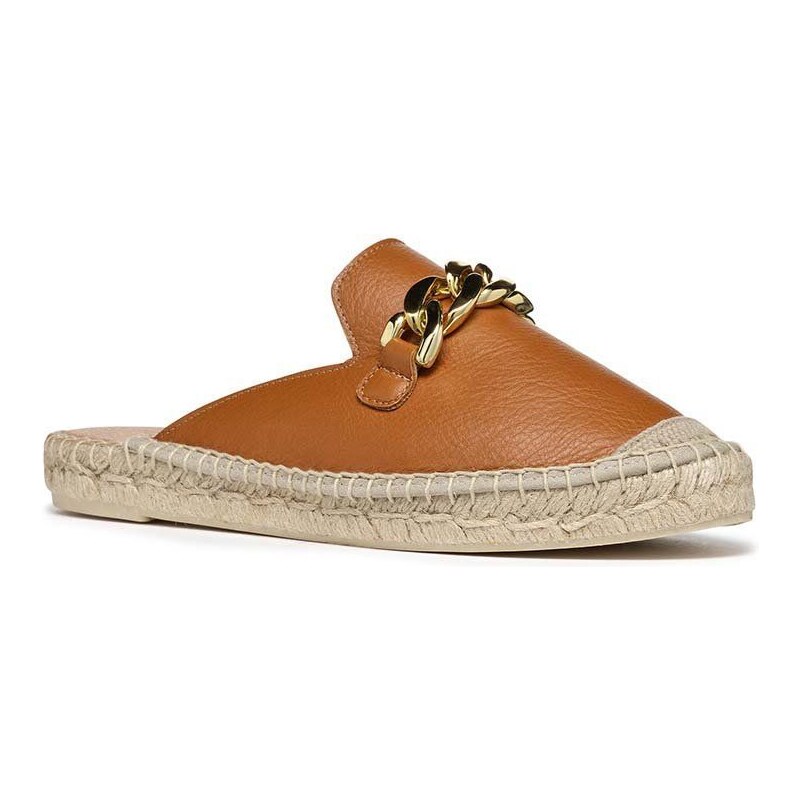 Kožené espadrilky Geox D LAMPEDUSA B hnědá barva, D36V0B00085C6001