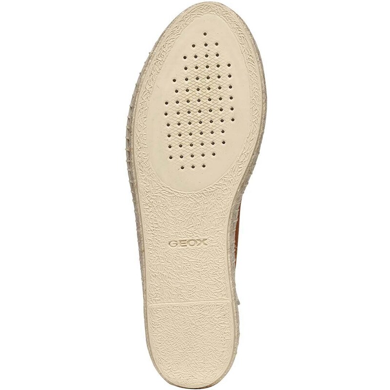 Kožené espadrilky Geox D LAMPEDUSA B hnědá barva, D36V0B00085C6001