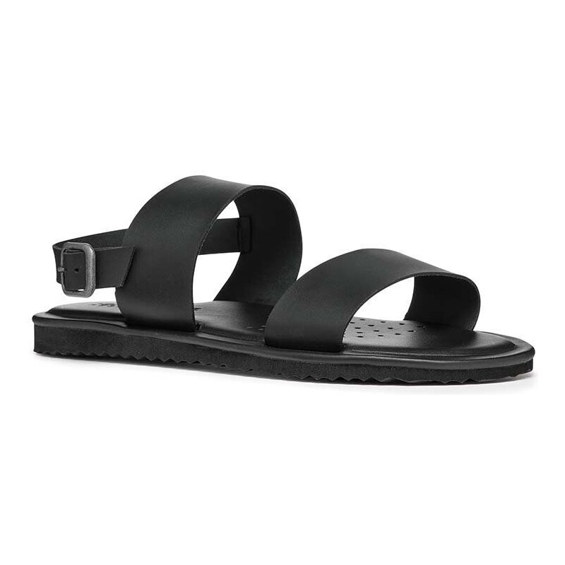 Kožené sandály Geox U ERICE A černá barva, U36GUA00043C9999