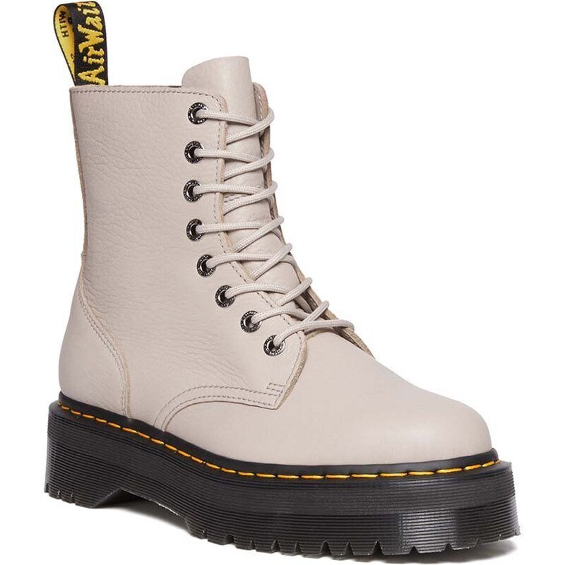 Kožené workery Dr. Martens Jadon III dámské, béžová barva, na platformě, DM31159348