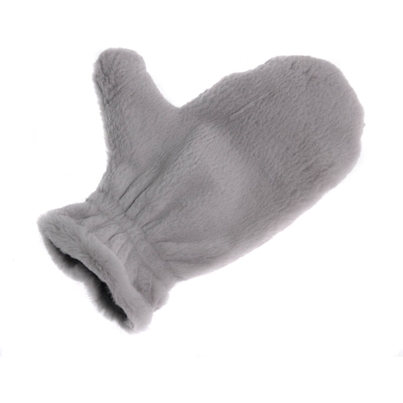 Splus Kožešinová masážní rukavice z králičí kožešiny MAR6 šedá