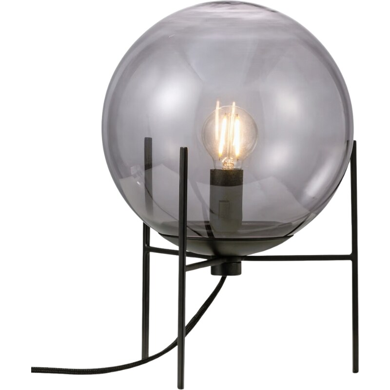 Nordlux Kouřově šedá skleněná stolní lampa Alton