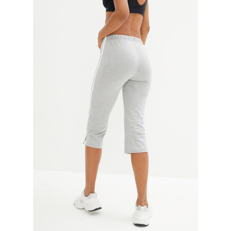 bonprix Sportovní capri kalhoty, Skinny (2 ks) Černá