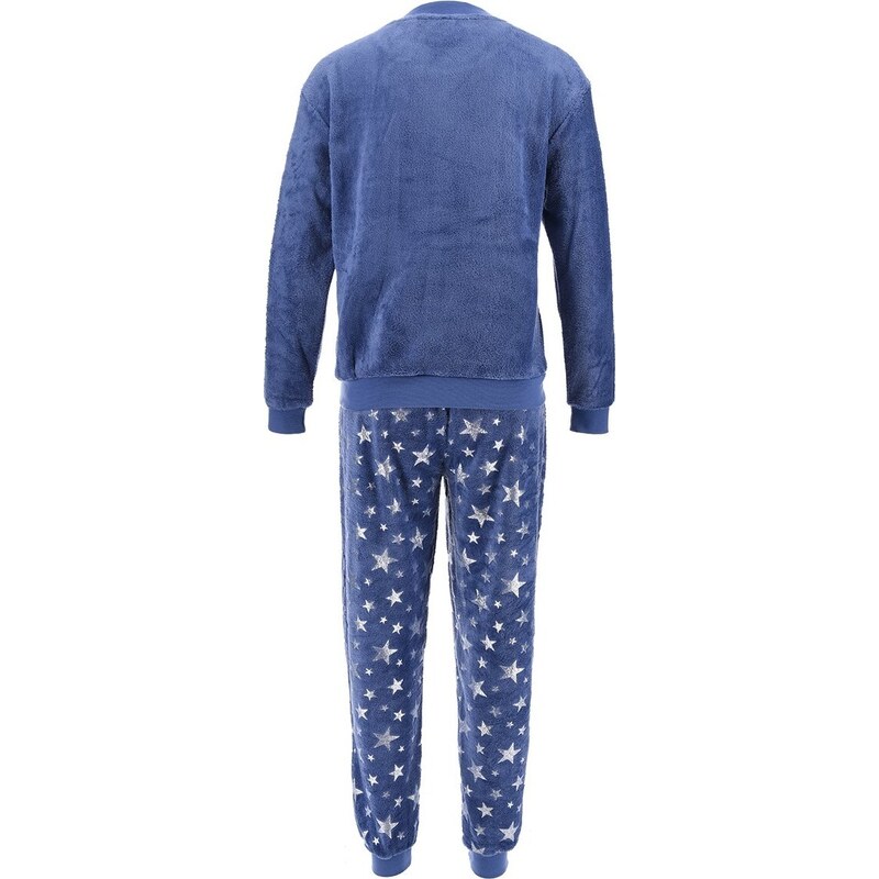 Disney Stitch Teplé dámské fleecové pyžamo - tmavě modré Tmavě modrá