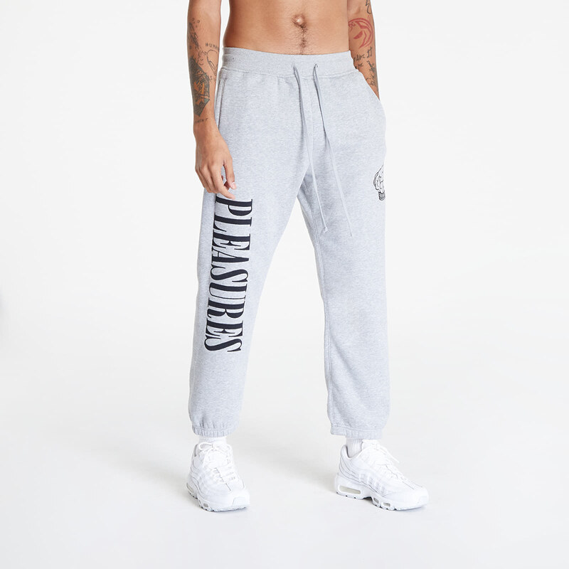 Pánské tepláky PLEASURES x N.E.R.D Sweatpants Heather Grey