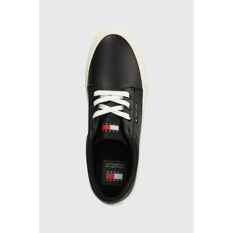 Sneakers boty Tommy Jeans TJM VULC. SKATE DERBY ESS černá barva, EM0EM01400