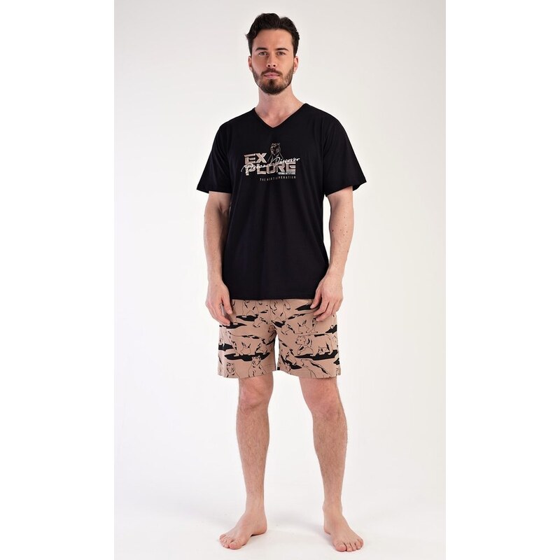 Gazzaz Pánské pyžamo šortky Explore - černá