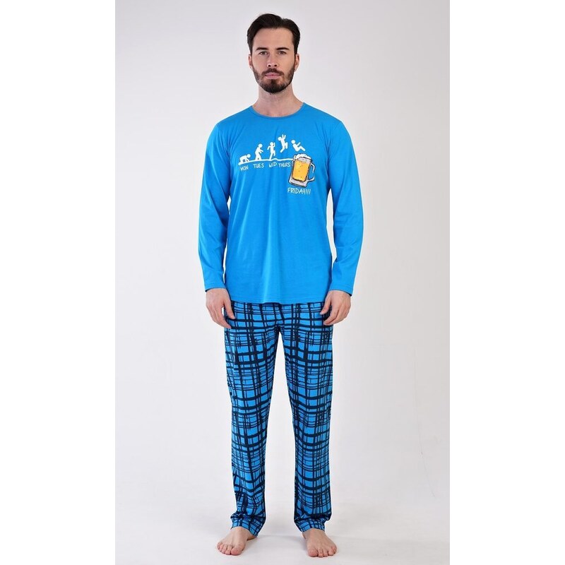 Cool Comics Pánské pyžamo dlouhé Filip - tmavě modrá