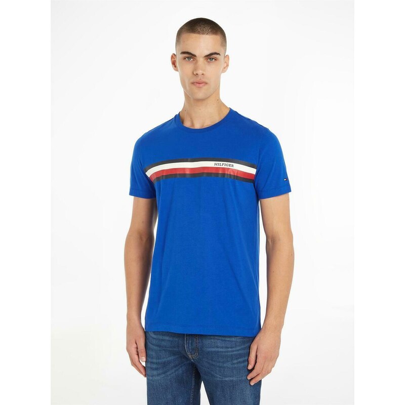 Tommy Hilfiger pánské modré triko Monotype