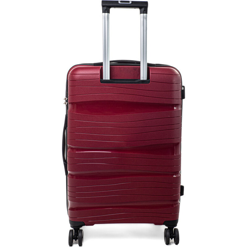 Rogal Tmavě červený prémiový skořepinový kufr "Royal" - vel. M, L, XL