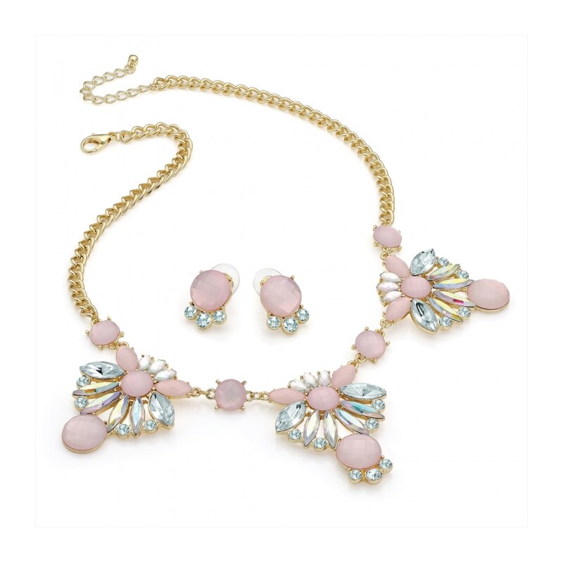 SET: Růžový náhrdelník a náušnice Alison 29543