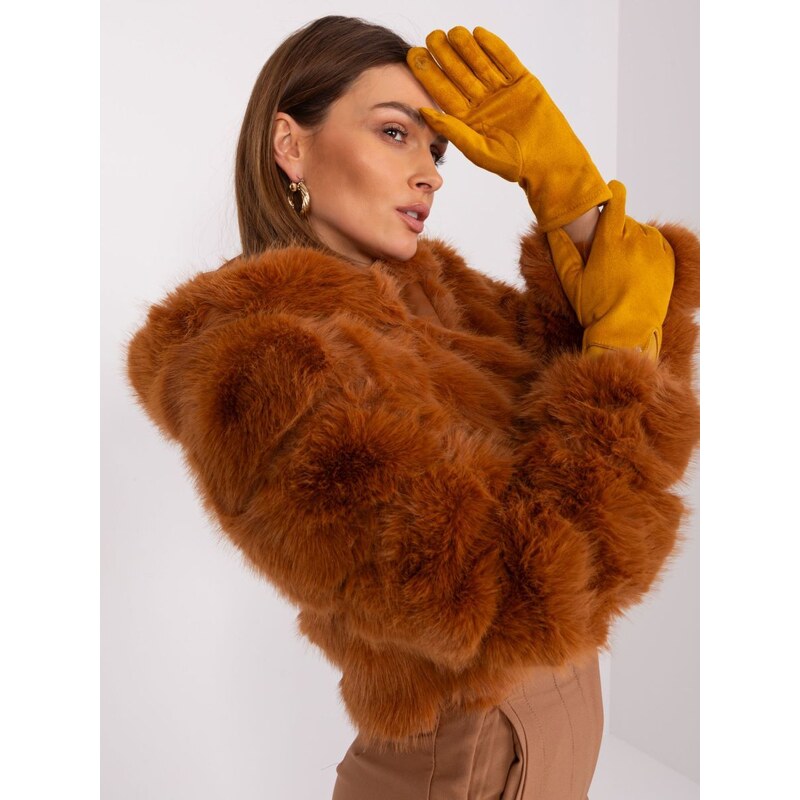 Elegantní rukavice Wool Fashion Italia žluté