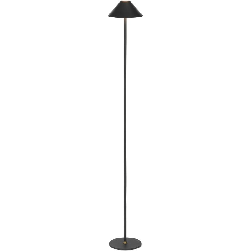 Černá plastová nabíjecí stojací LED lampa Halo Design Hygge 134 cm