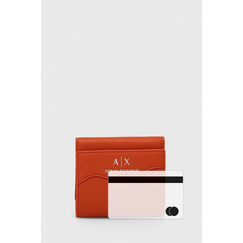 Peněženka Armani Exchange oranžová barva, 948530 CC783