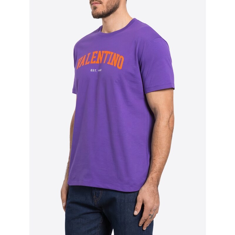 VALENTINO Logo Purple tričko