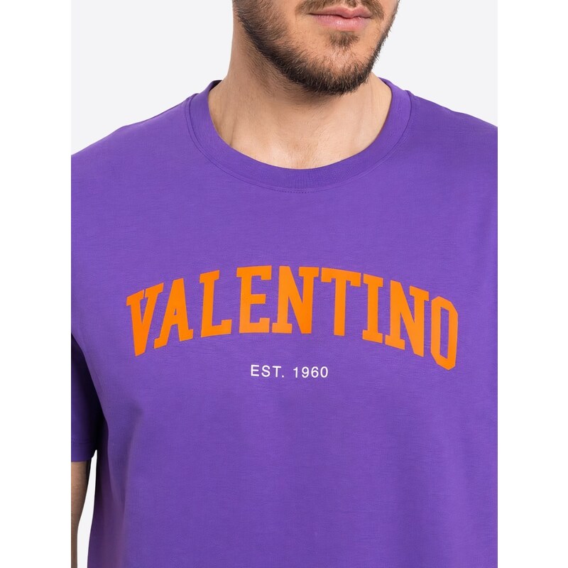 VALENTINO Logo Purple tričko