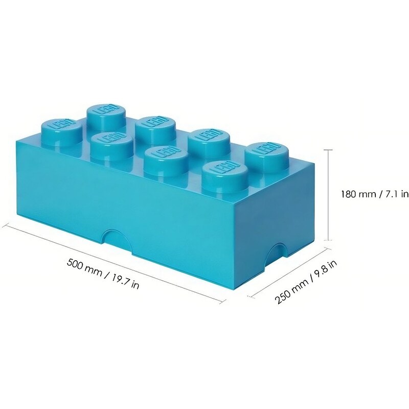 Lego Azurově modrý úložný box LEGO Smart 25 x 50 cm
