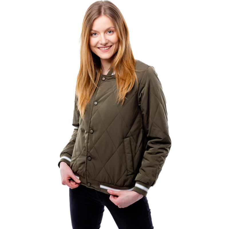 Dámská prošívaná bomber bunda GLANO - khaki