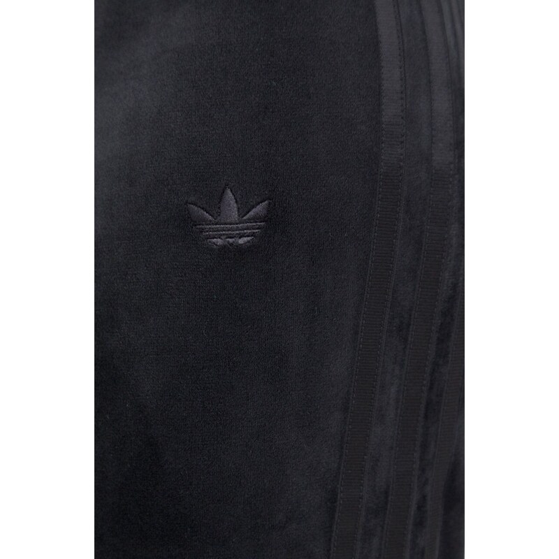 Velurové teplákové kalhoty adidas Originals Velvet černá barva, IT9661