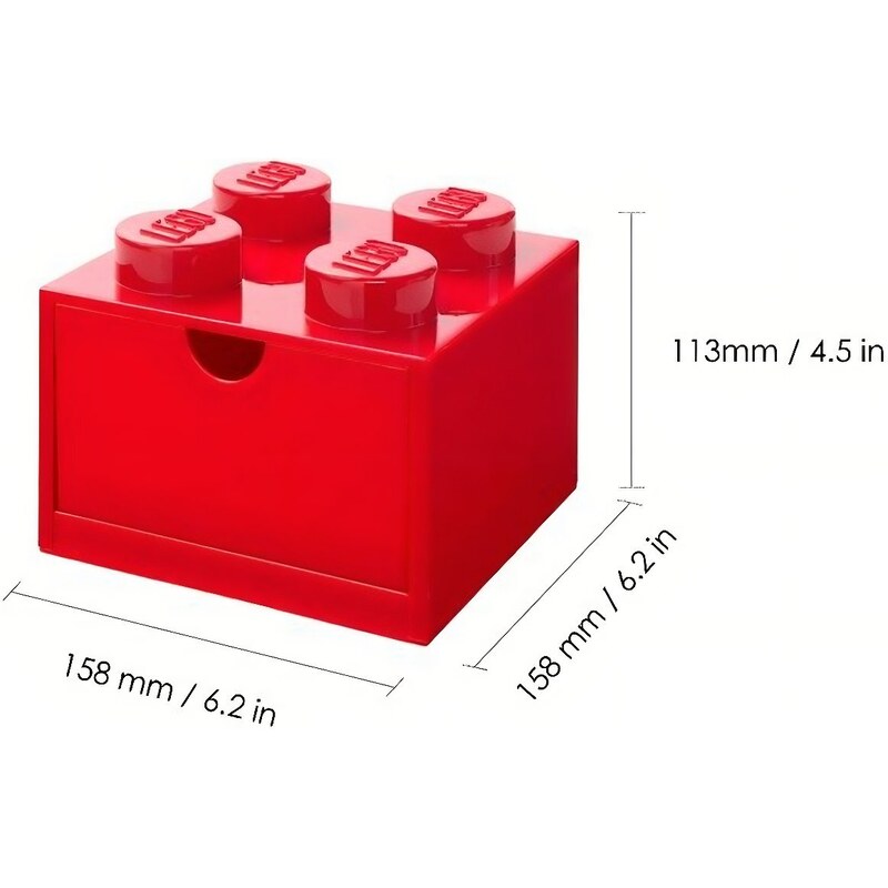 Lego Červený úložný box LEGO Storage 15,8 x 15,8 cm