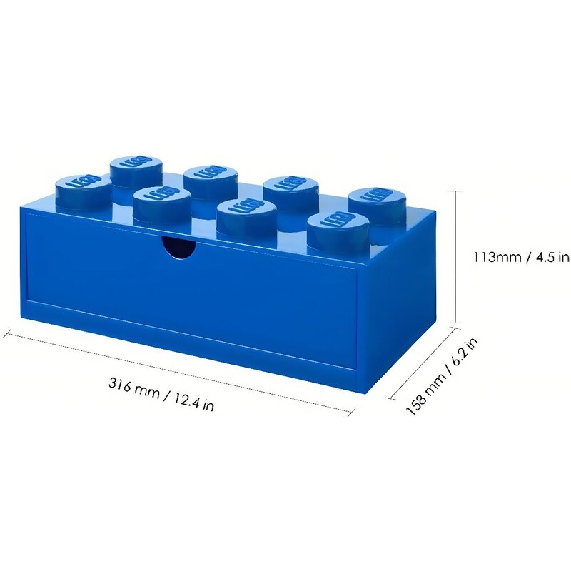 Lego Modrý úložný box LEGO Storage 31,6 x 15,8 cm