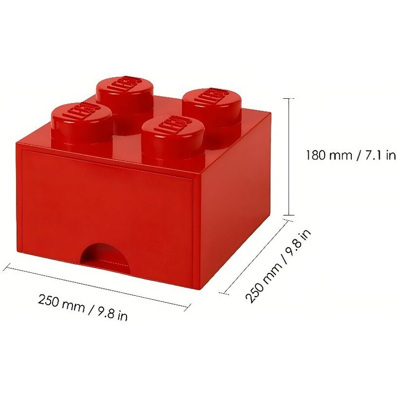 Lego Červený úložný box LEGO Storage 25 x 25 cm