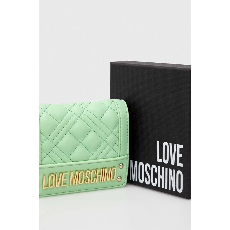 Peněženka Love Moschino tyrkysová barva