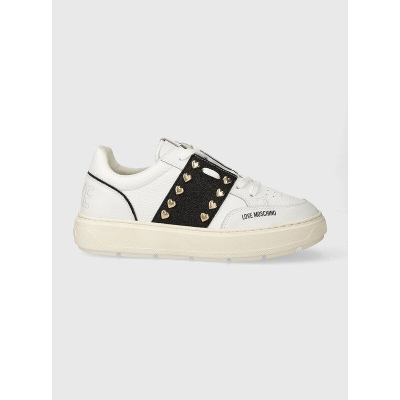Sneakers boty Love Moschino bílá barva, JA15284G1IJC510A