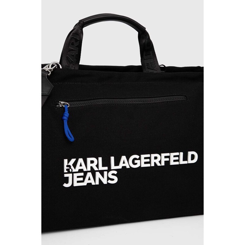 Bavlněná taška Karl Lagerfeld Jeans černá barva