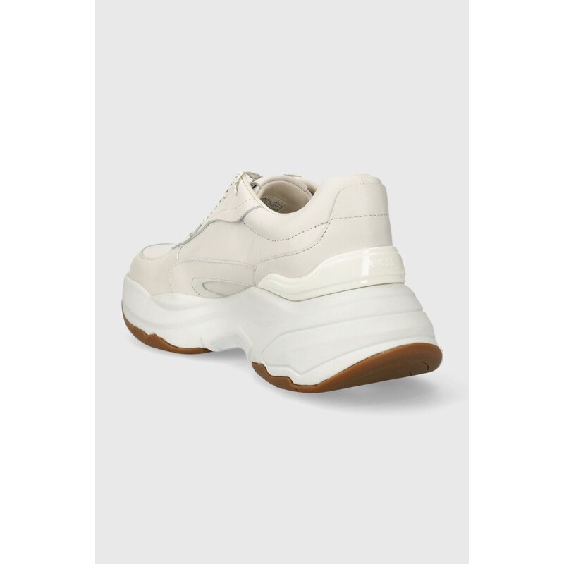 Kožené sneakers boty BOSS Noa bílá barva, 50513441