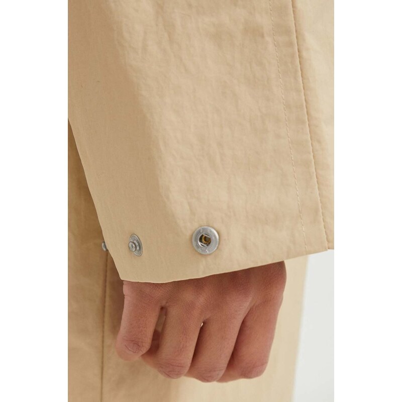 Trench kabát Calvin Klein Jeans dámský, béžová barva, přechodný