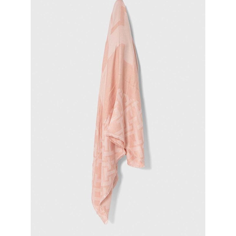 Šátek Tommy Hilfiger růžová barva