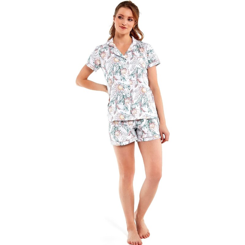 Pyjamas Cornette 346/264 Bianca kr/r S-2XL ecru