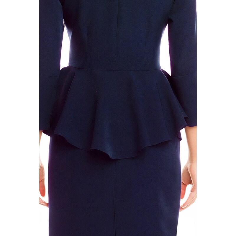 Awama Woman's Dress A132 Navy Blue