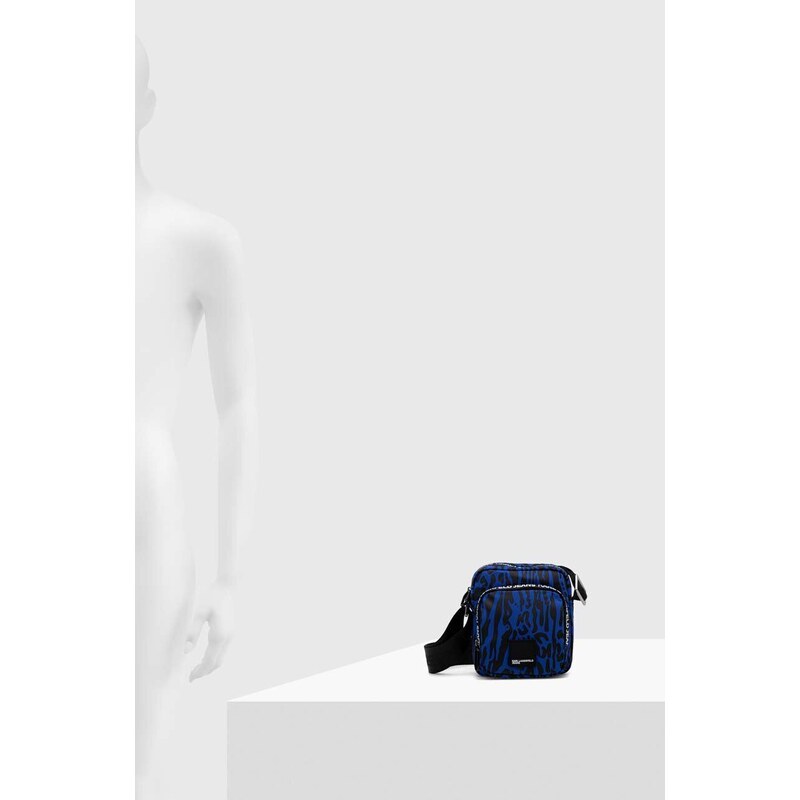 Ledvinka Karl Lagerfeld Jeans modrá barva