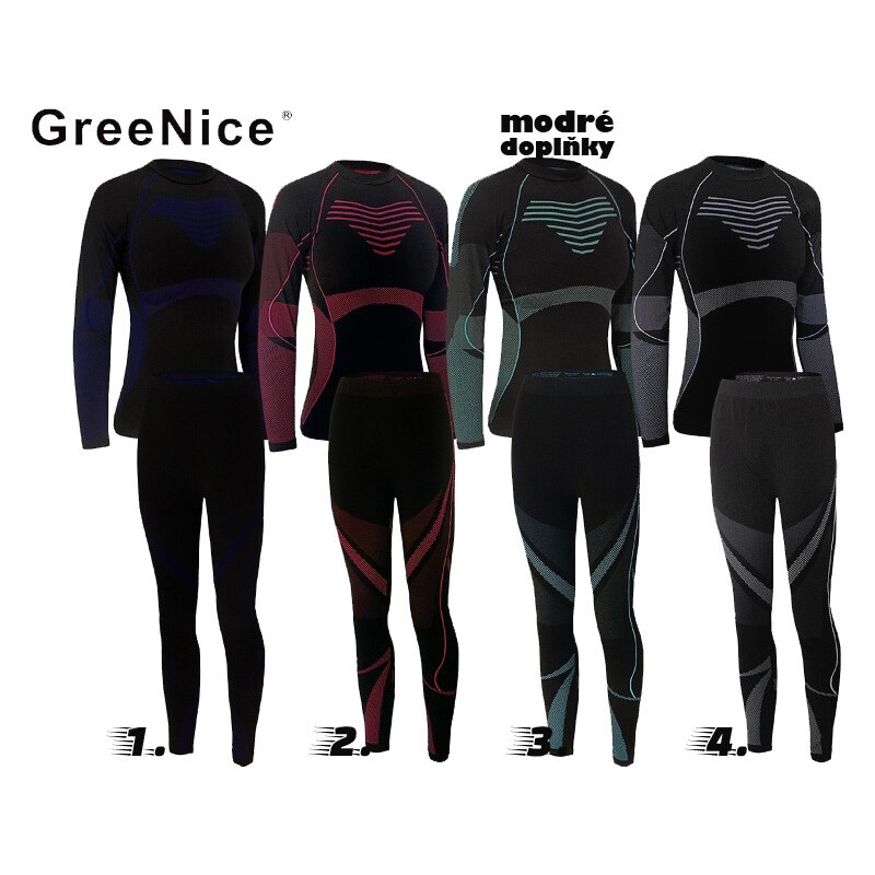 Beiteli Dámské funkční prádlo, triko a spodky černé Greenice 6529 88340018