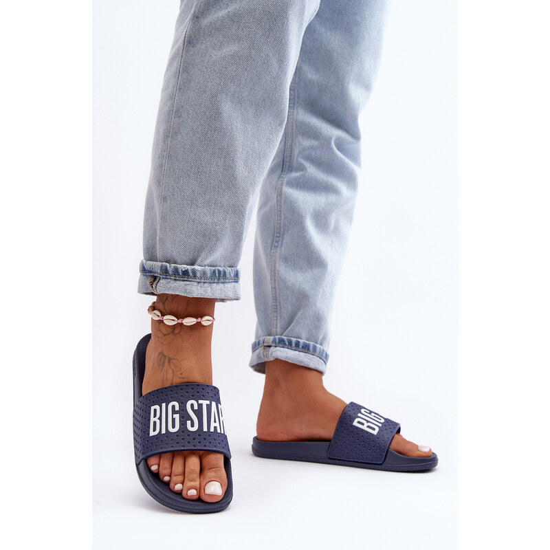 BIG STAR SHOES Klasické dámské žabky Big Star Navy Blue