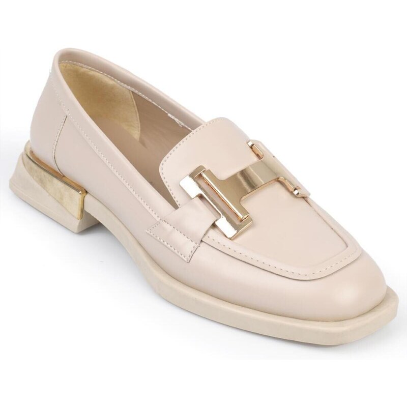 Capone Outfitters Capone Women's Chunky Toe Loafers with H Buckles