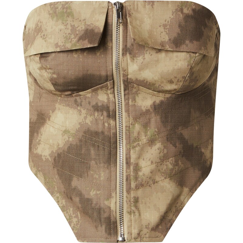 Misspap Top šedá / khaki / olivová 109459638