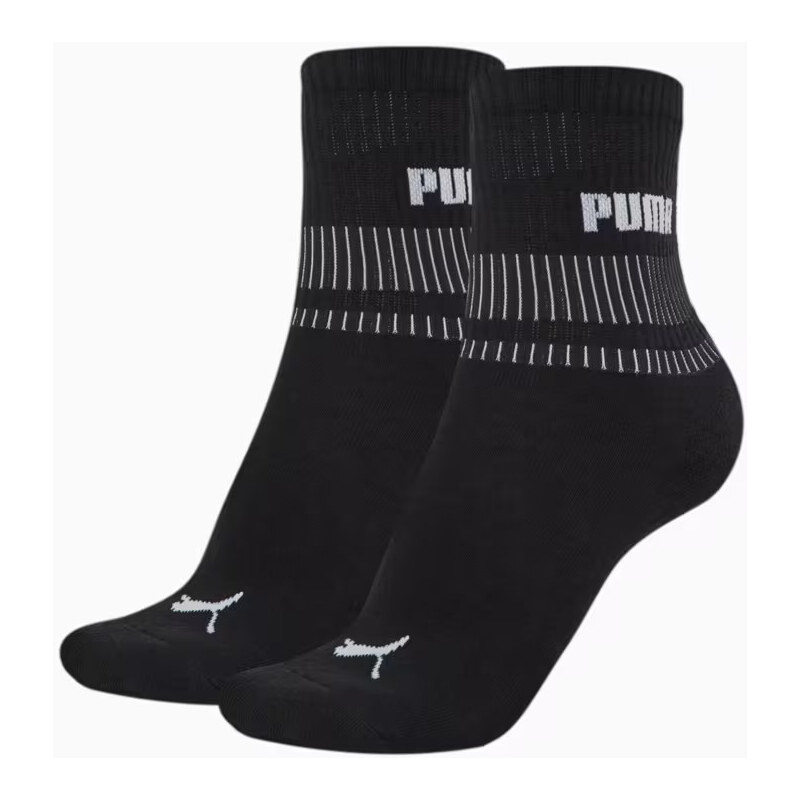 Puma unisex new heritage short crew sock 2p black