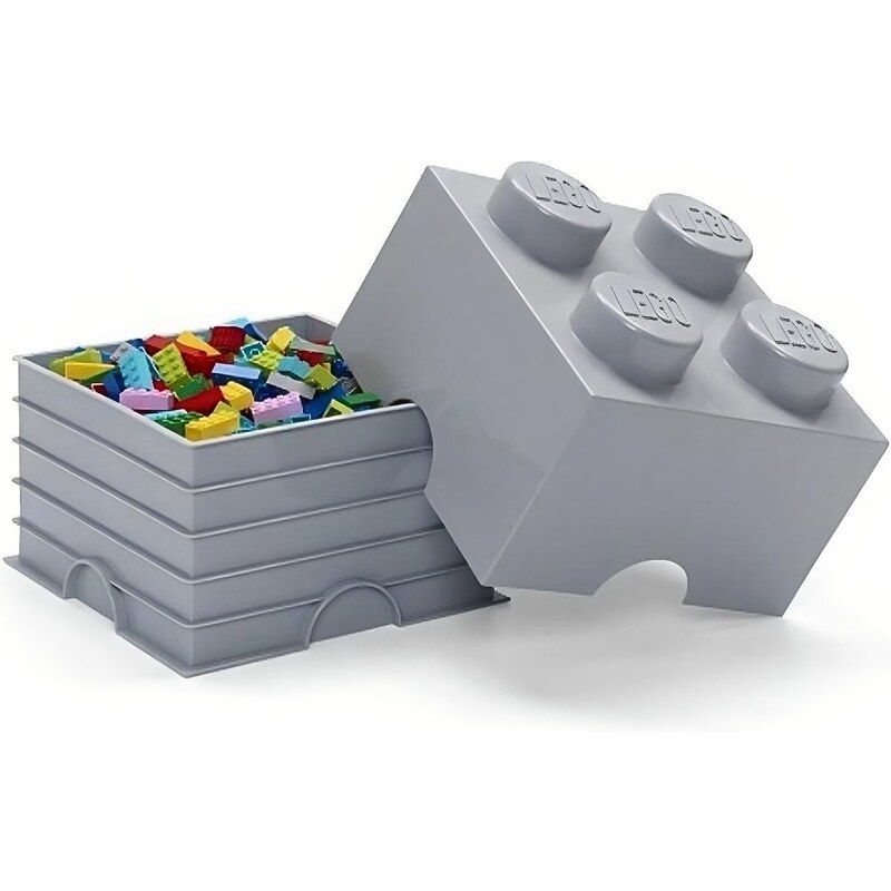 Lego Světle šedý úložný box LEGO Smart 25 x 25 cm