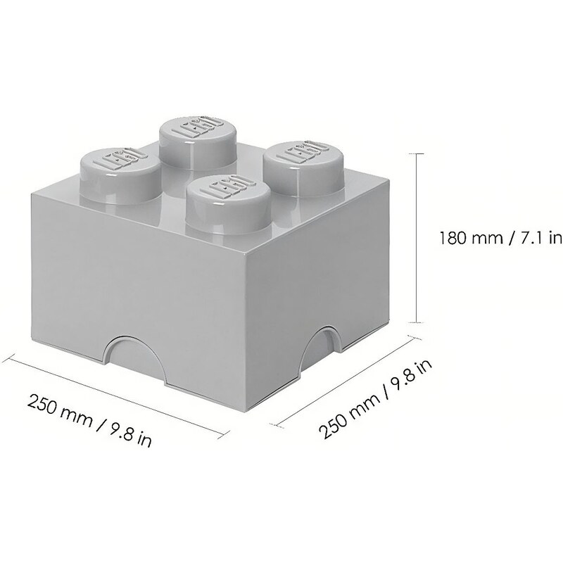 Lego Světle šedý úložný box LEGO Smart 25 x 25 cm