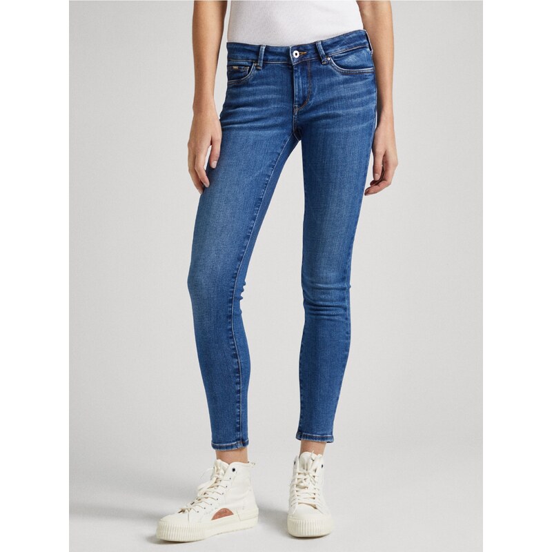 Modré dámské skinny fit džíny Jeans Pepe Jeans - Dámské