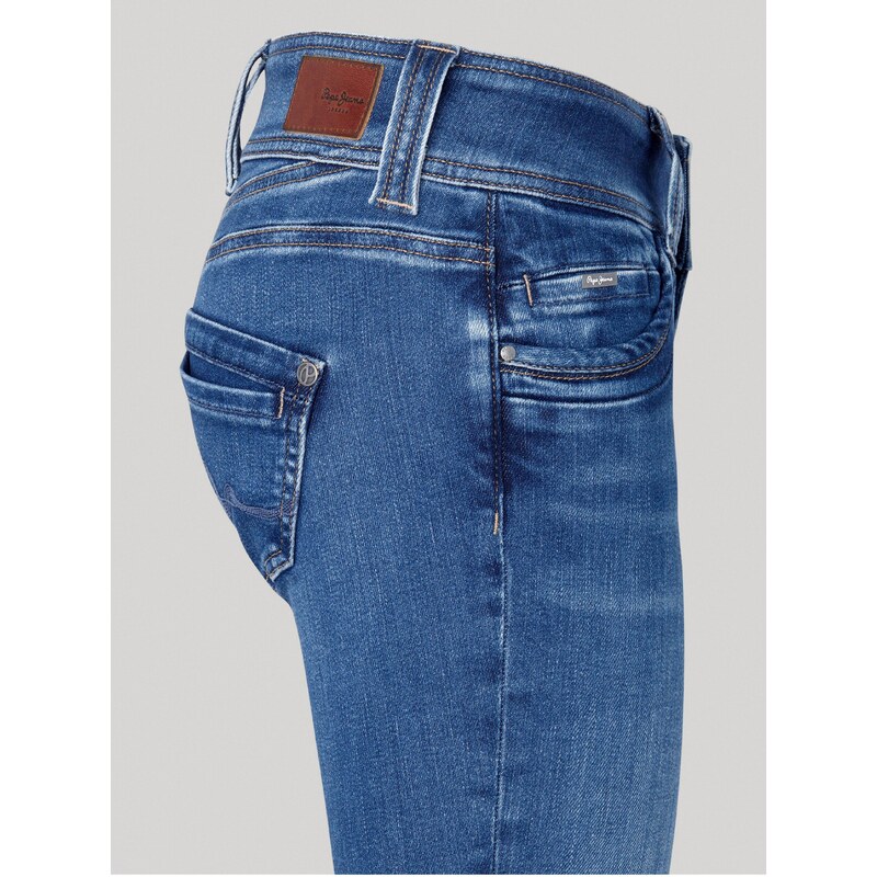 Modré dámské slim fit džíny Jeans Pepe Jeans - Dámské