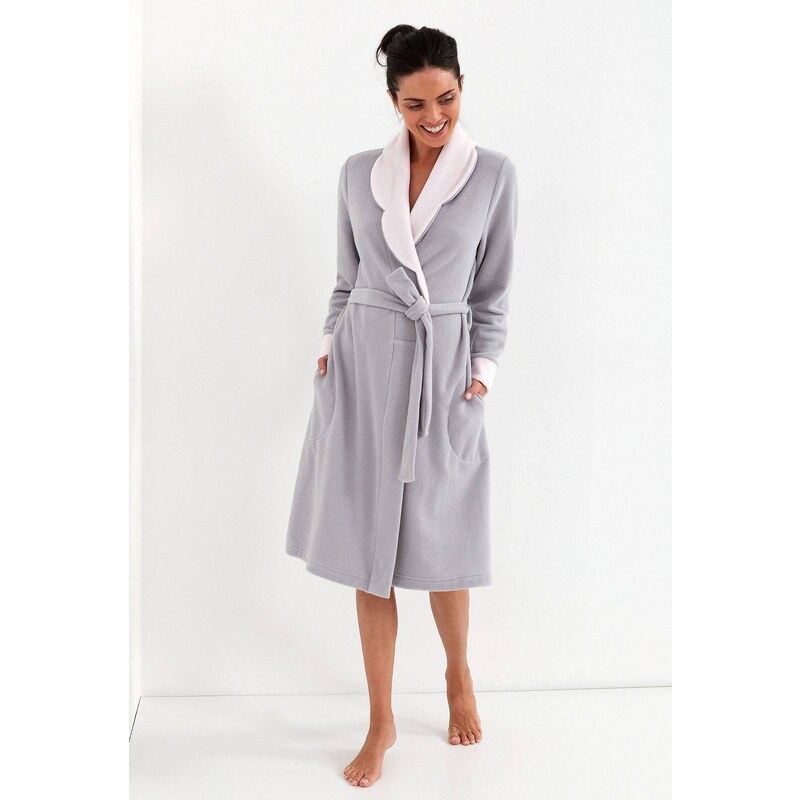 Bathrobe Cana 209 2XL-3XL grey-pink