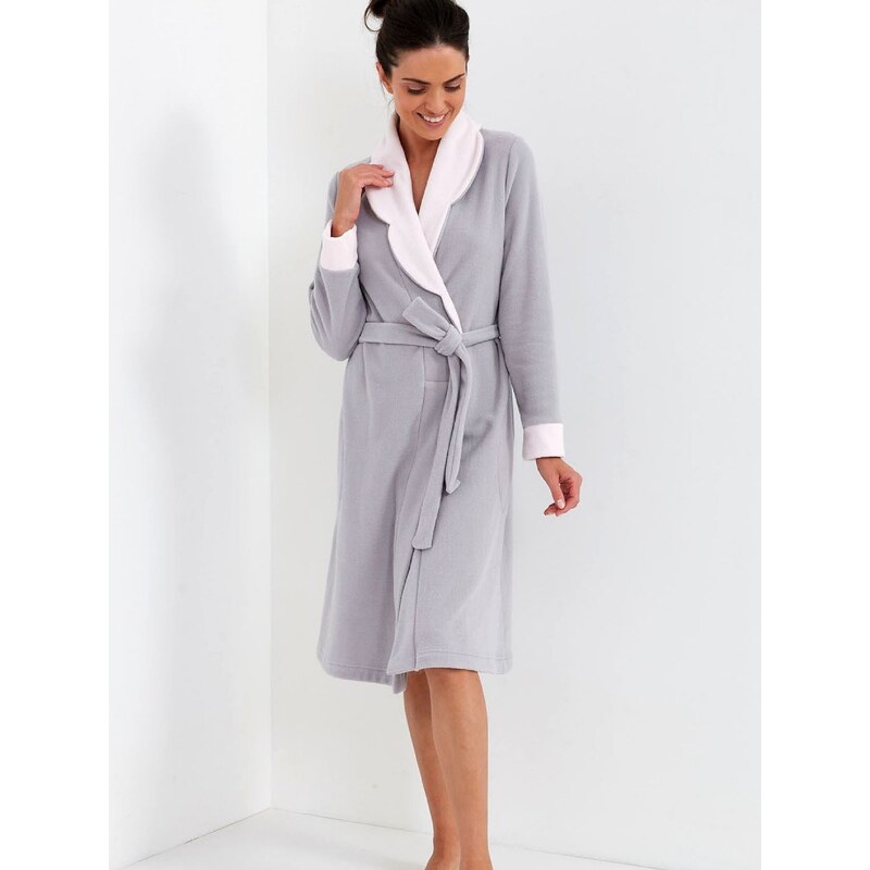 Bathrobe Cana 209 2XL-3XL grey-pink