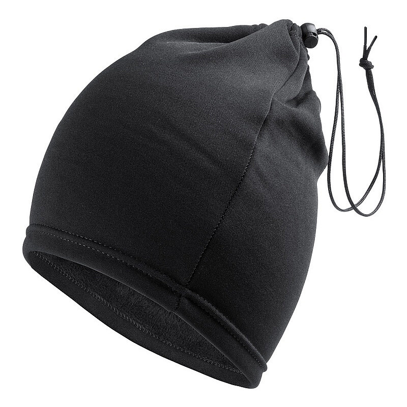 Ráj Deštníků Víceúčelový teplý nákrčník a čepice, černý