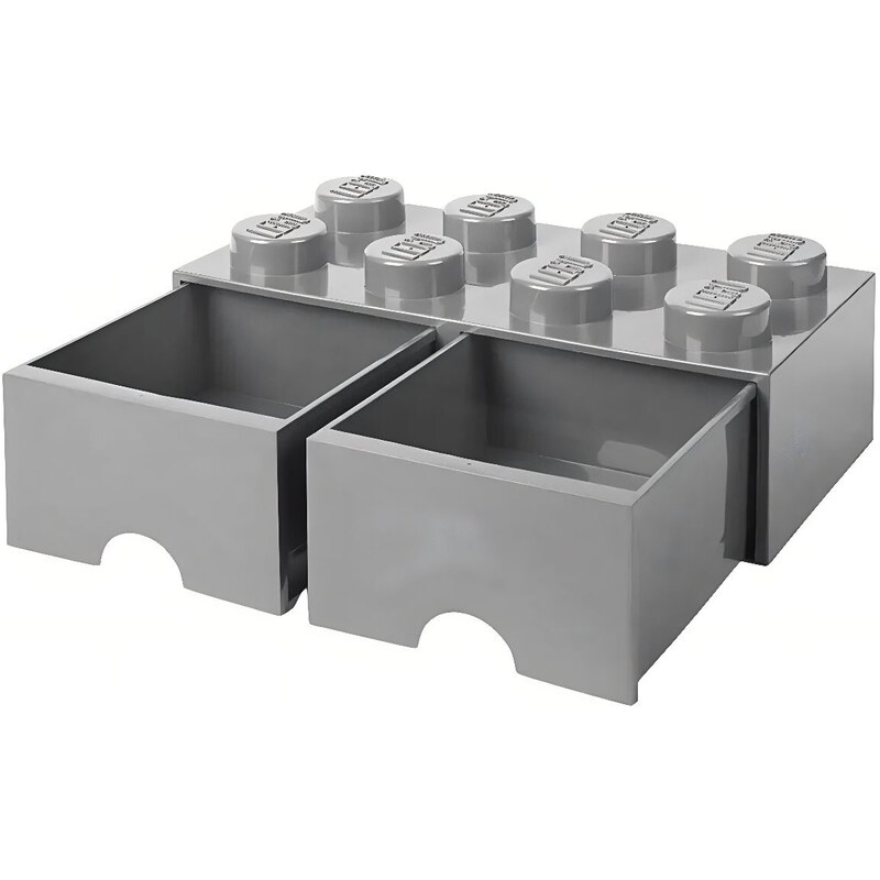 Lego Světle šedý úložný box LEGO Storage 25 x 50 cm