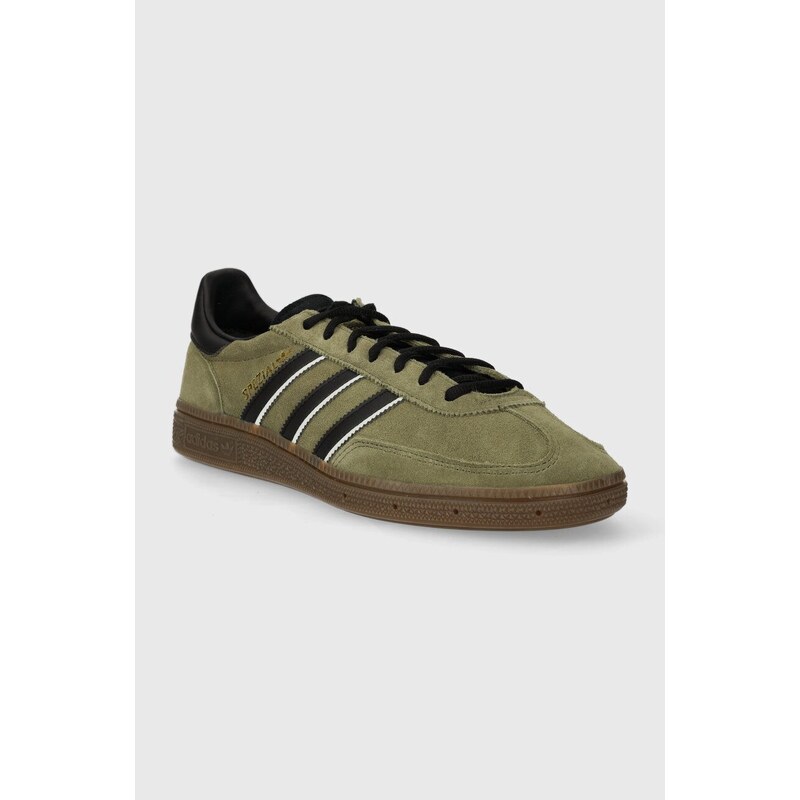 Semišové sneakers boty adidas Originals Handball Spezial zelená barva, IG6183