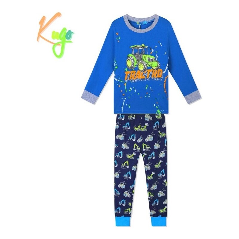 Chlapecké pyžamo Kugo MP1336, tyrkysová / tmavě modrá